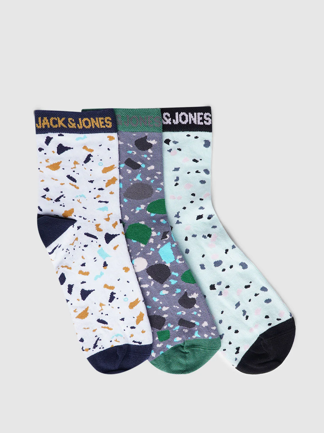 Pack Of 3 Printed Mid Length Socks - Image 7