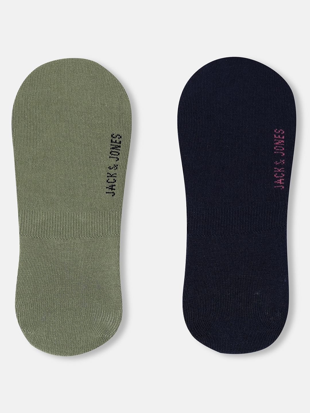 Pack Of 2 No Show Socks - Green & Blue - Image 3