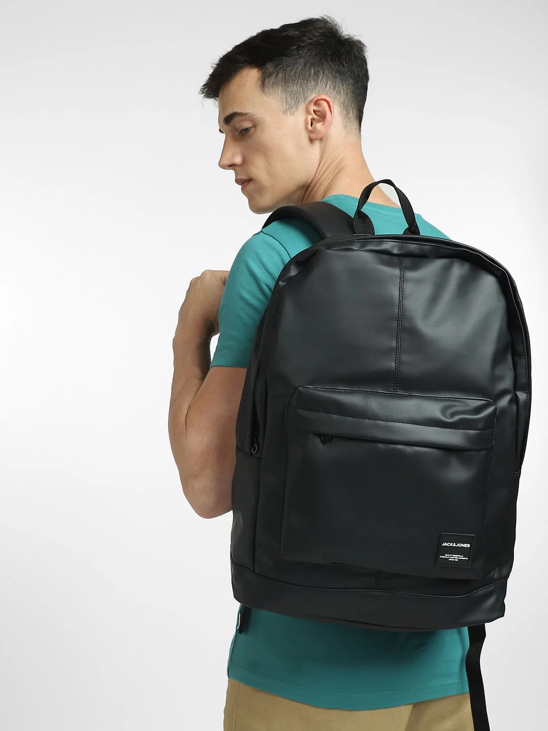 Black PU Backpack