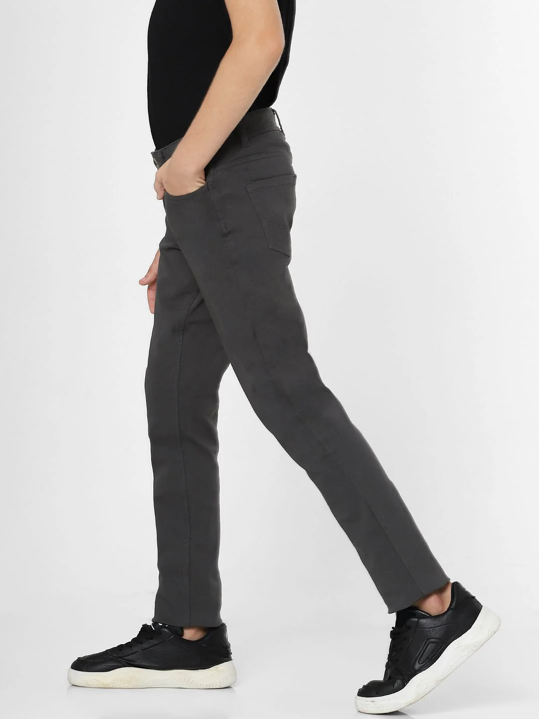 Boys Grey Mid Rise Glenn Slim Fit Jeans - Image 3