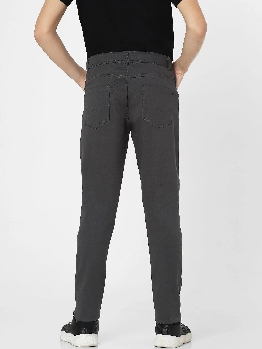 Boys Grey Mid Rise Glenn Slim Fit Jeans - Image 4