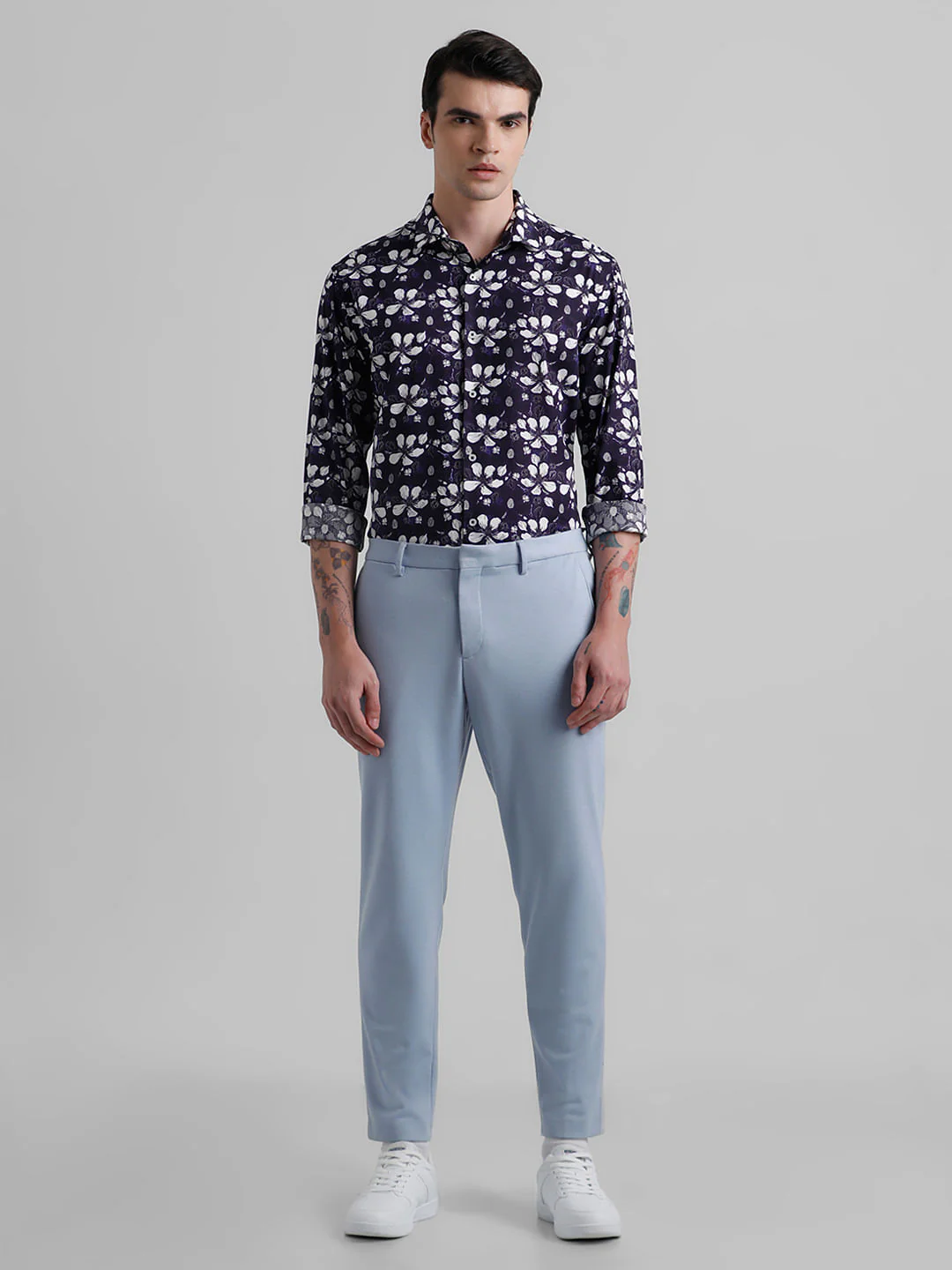 Purple Floral Full Sleeves Shirt - Image 6