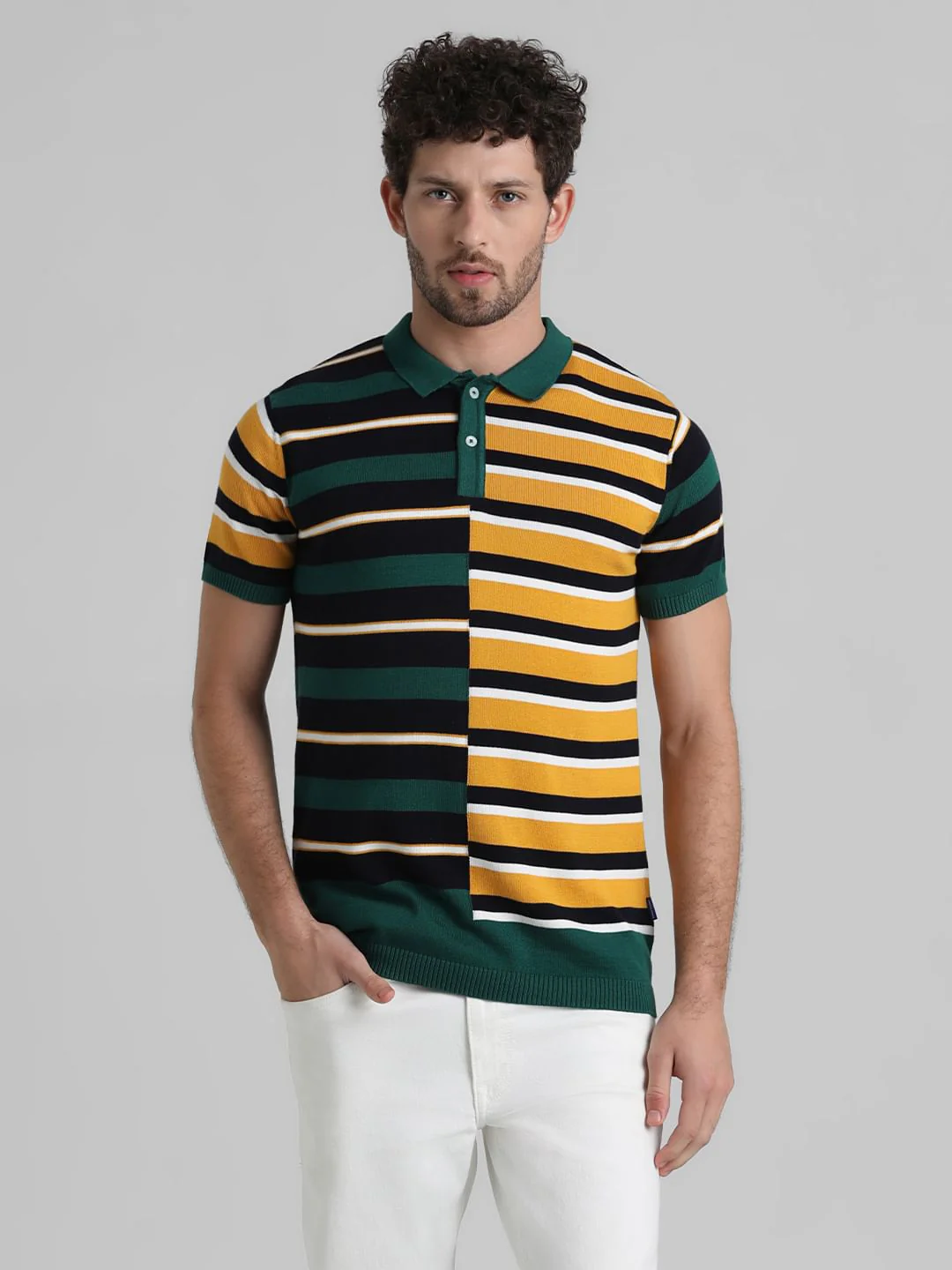 Multi-Colour Knitted Polo - Image 2