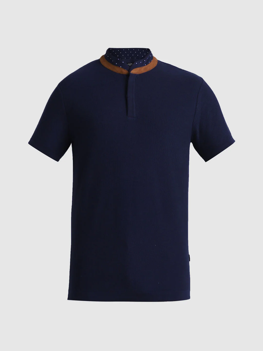 Blue Indigo Dyed Polo Knit T-shirt - Image 7