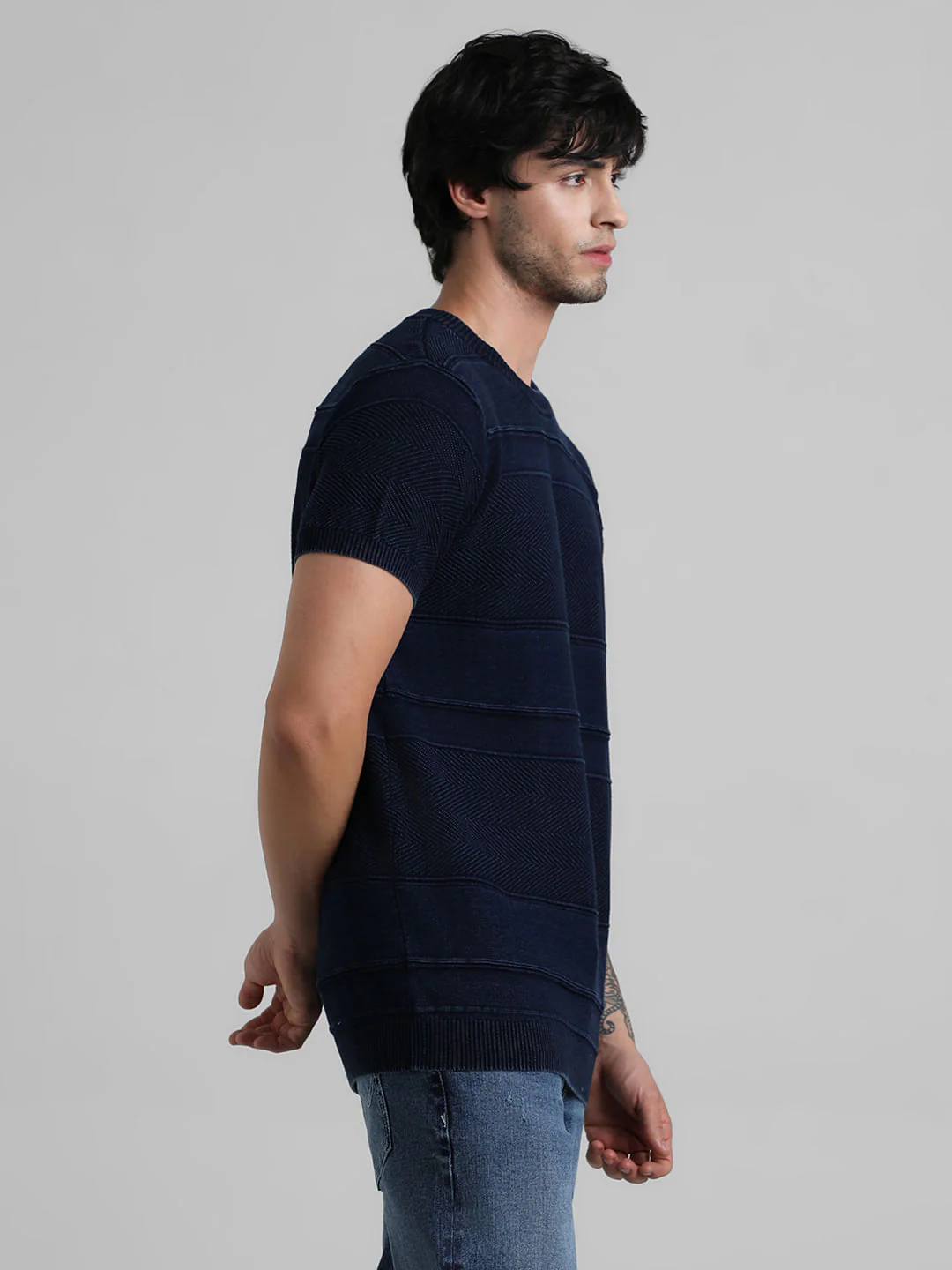 Blue Indigo Dyed T-shirt - Image 3