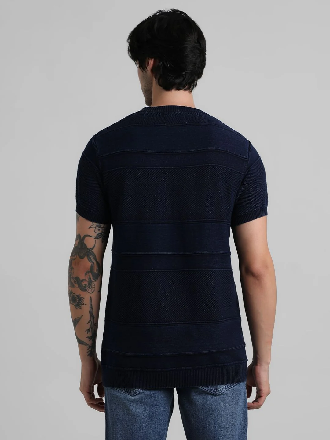 Blue Indigo Dyed T-shirt - Image 4