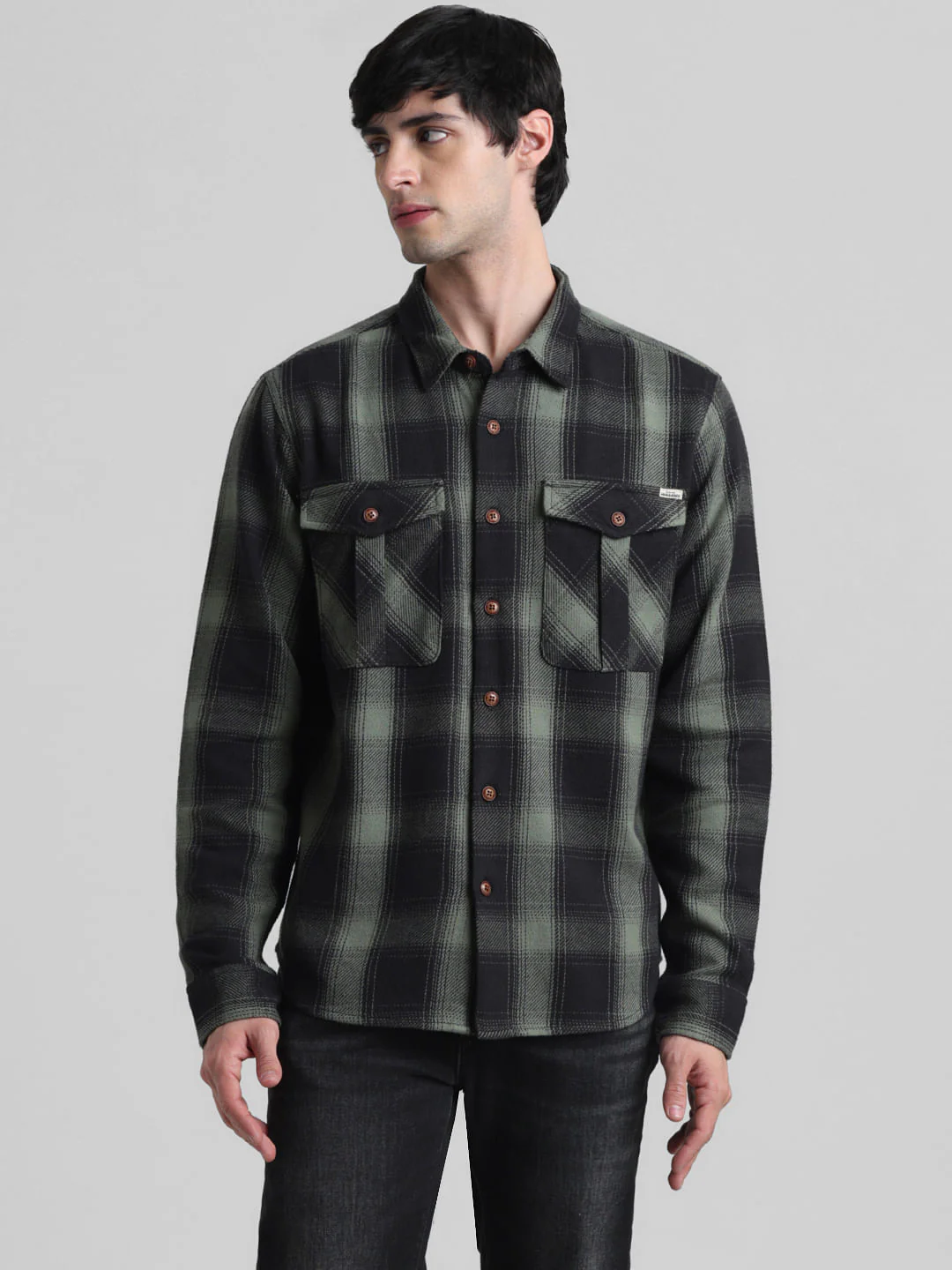 Green Check Oversized Shirt - Image 2