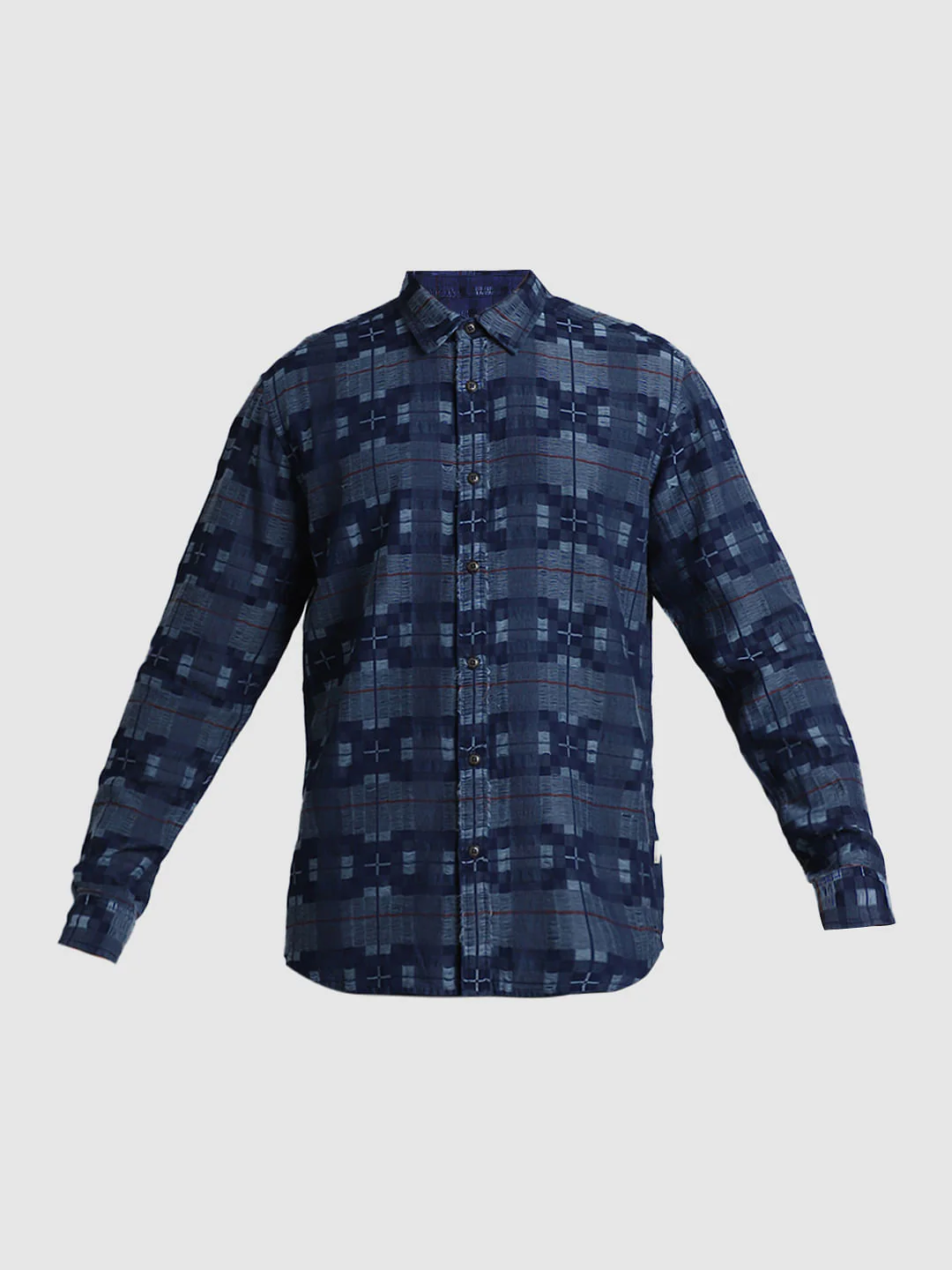 Blue Check Indigo Dyed Shirt - Image 7