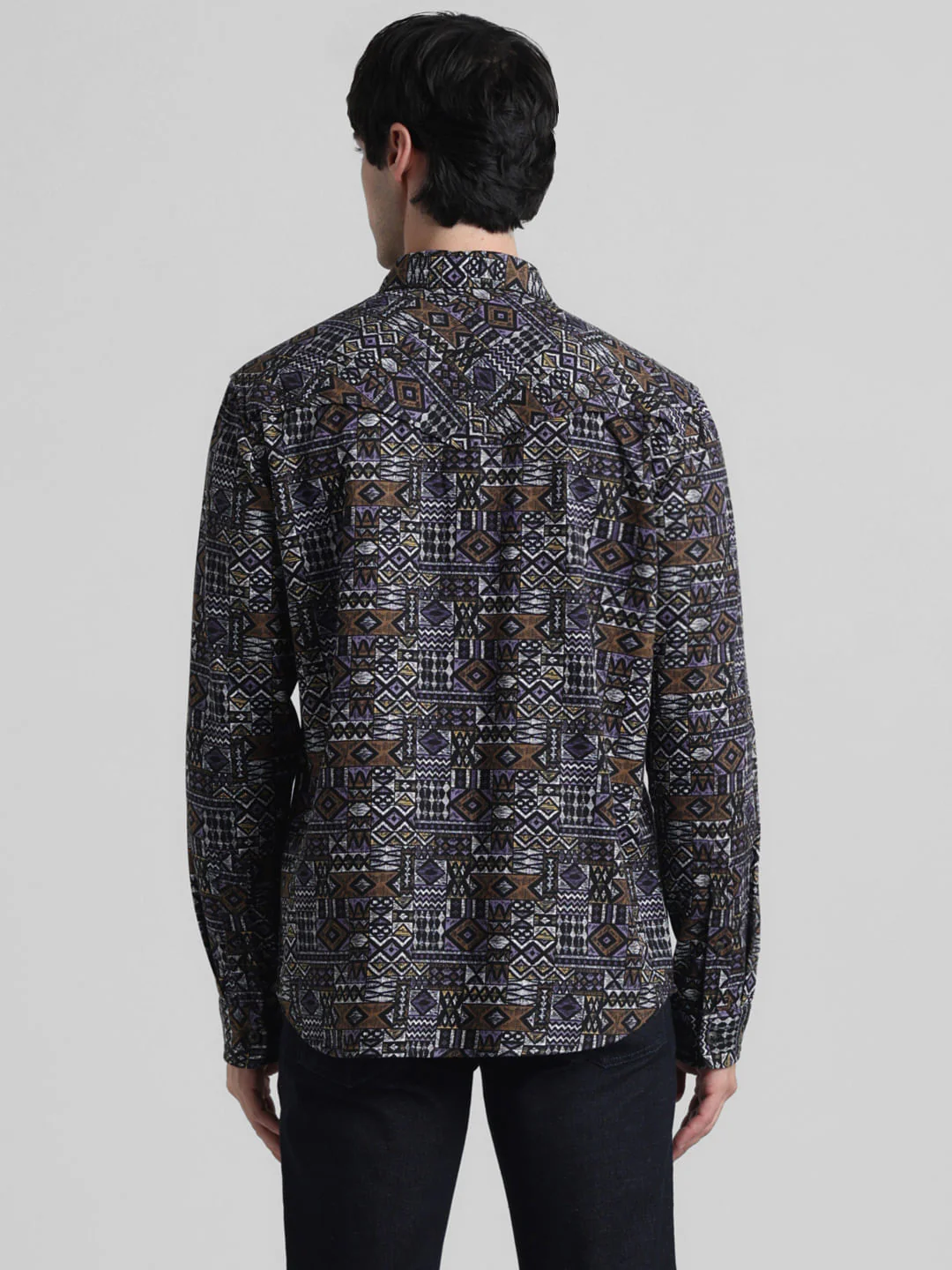 Green Abstract Print Full Sleeves Shirt - Image 4
