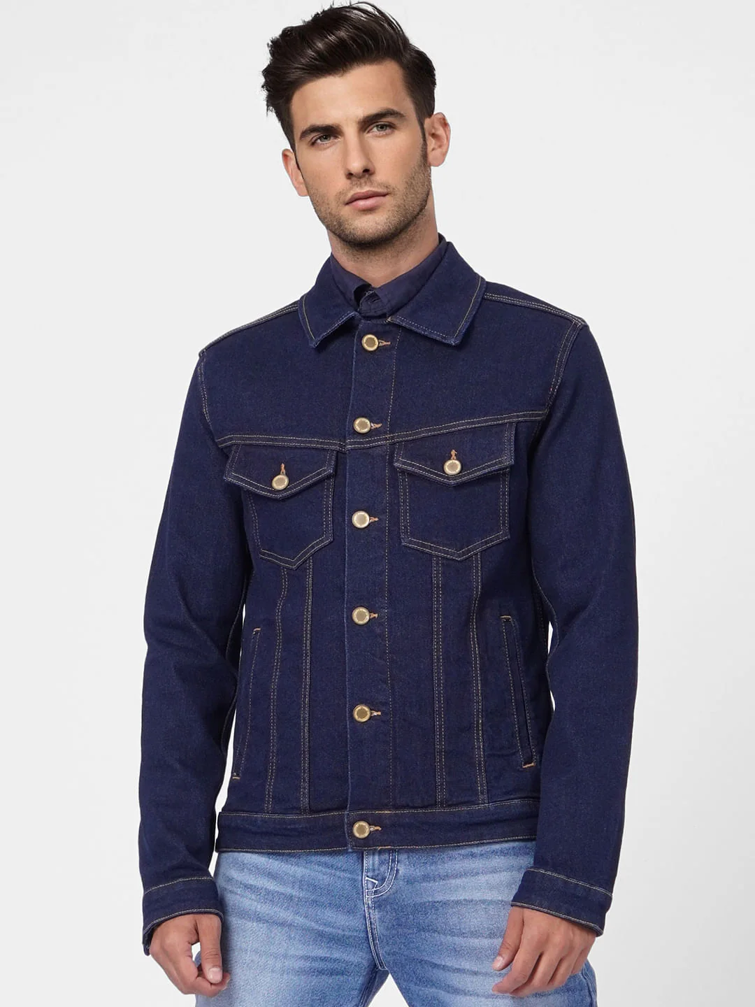 Dark Blue Denim Jacket - Image 2