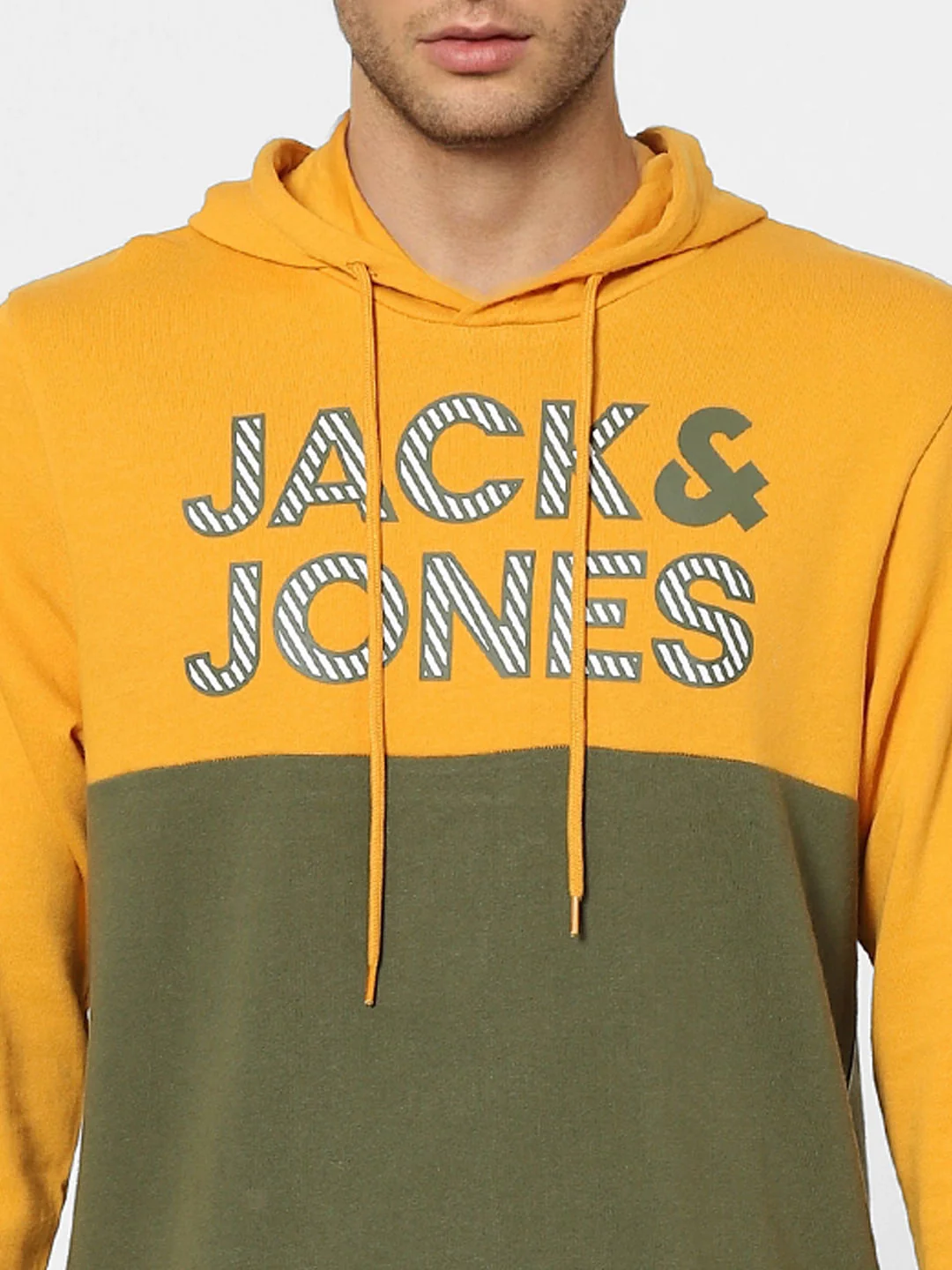 Orange Colourblocked Hooded Sweatshirt - Image 5