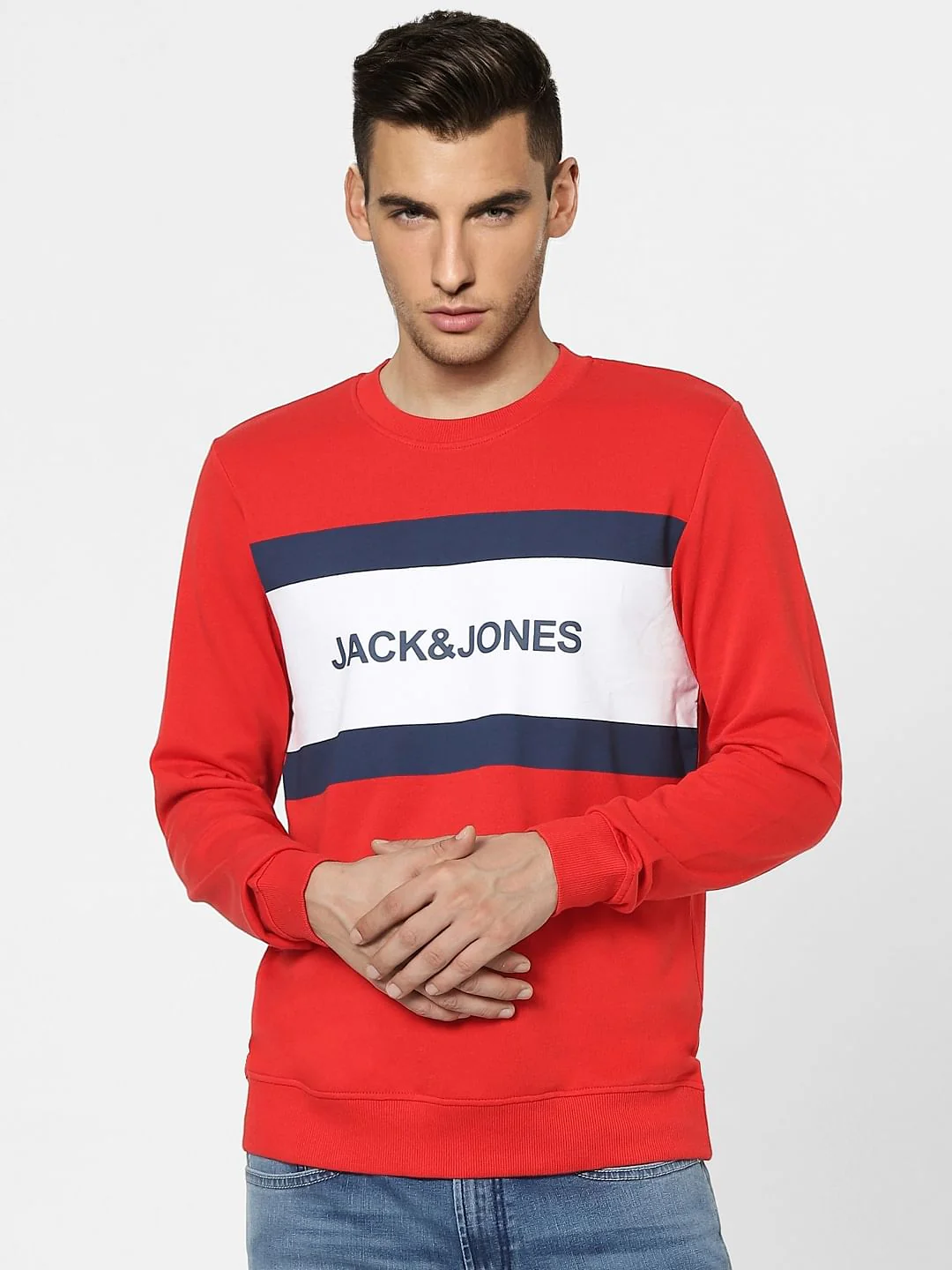 Red Logo Print Sweatshirt - Image 2