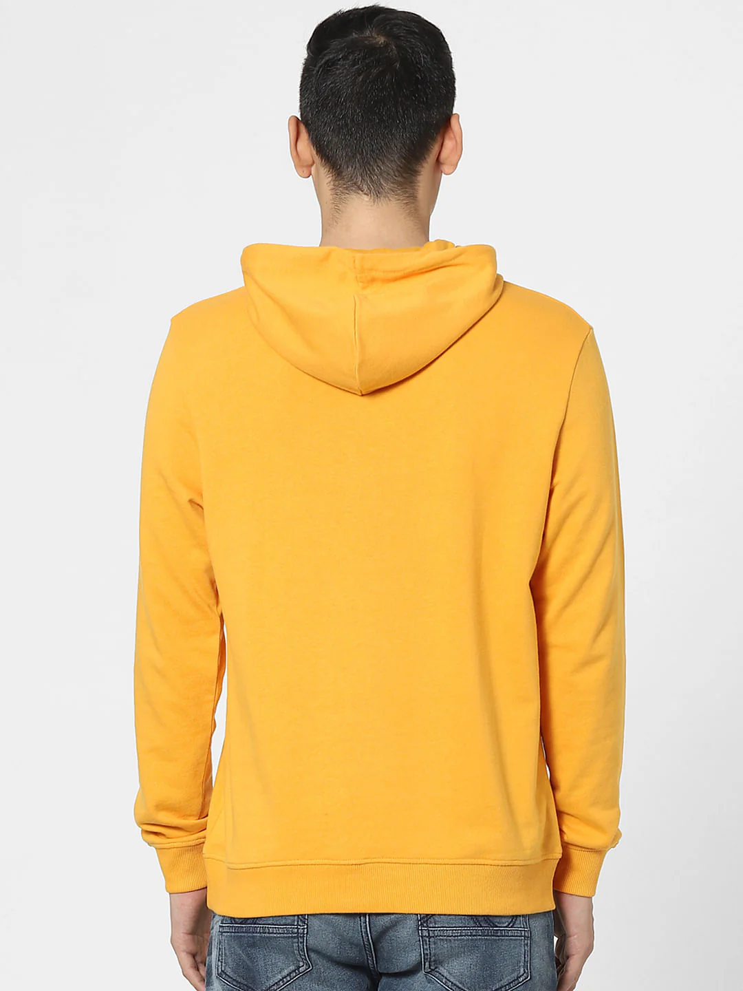 Yellow Graphic Print Hooded Sweatshirt - Image 4