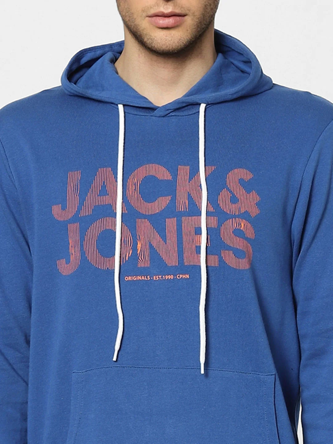 Blue Graphic Print Hooded Sweatshirt - Image 5