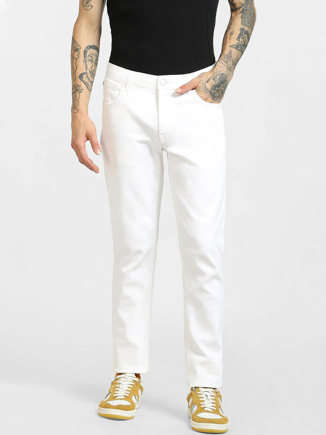 White Low Rise Ben Skinny Jeans - Image 2