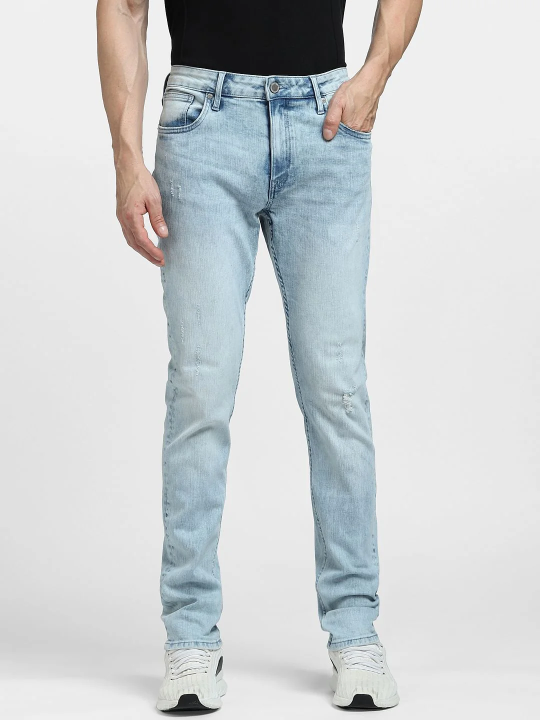 Light Blue Low Rise Liam Skinny Fit Jeans - Image 2