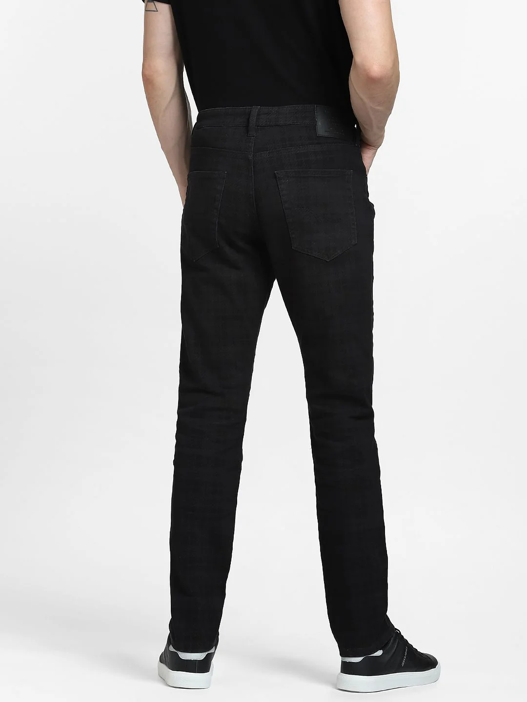 Black Low Rise Glenn Slim Fit Jeans - Image 4