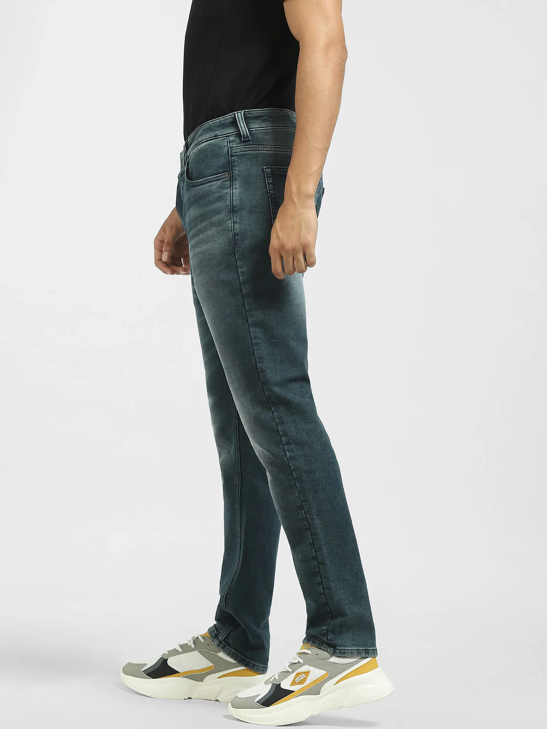 Dark Blue Low Rise Ben Skinny Jeans - Image 3