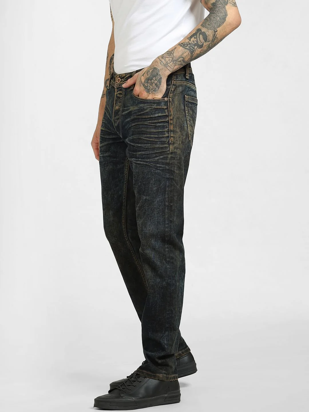 Blue Low Rise Tim Anti Fit Jeans - Image 3
