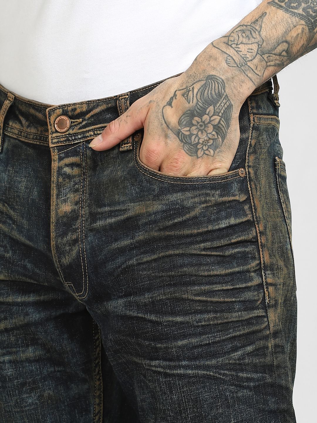 Blue Low Rise Tim Anti Fit Jeans - Image 5