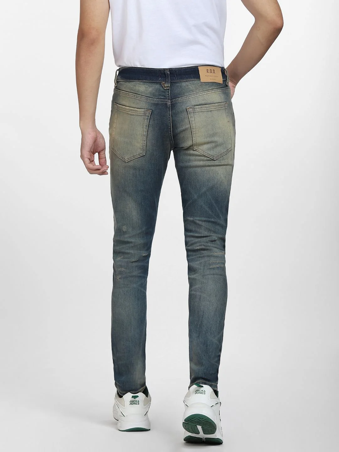 Blue Low Rise Washed Glenn Slim Fit Jeans - Image 4