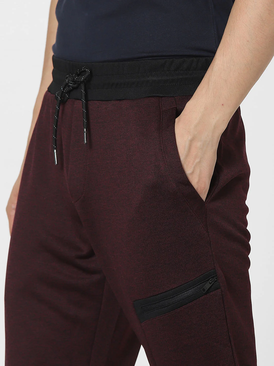 Maroon High Rise Sweatpants - Image 5