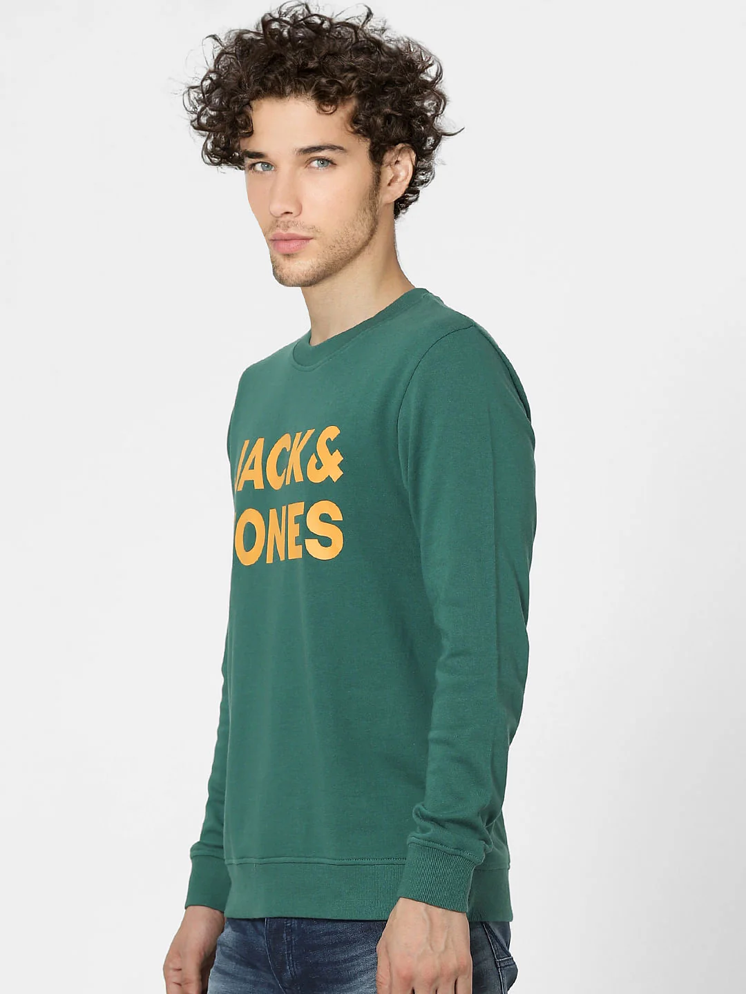 Green Logo Print Sweatshirt - Image 3