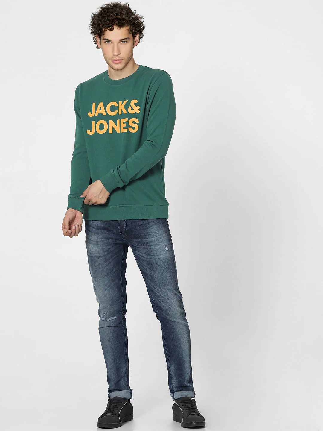 Green Logo Print Sweatshirt - Image 6