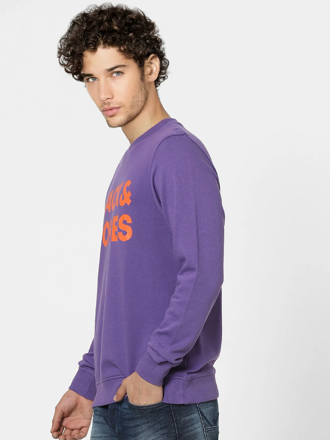 Purple Logo Print Sweatshirt - Image 3