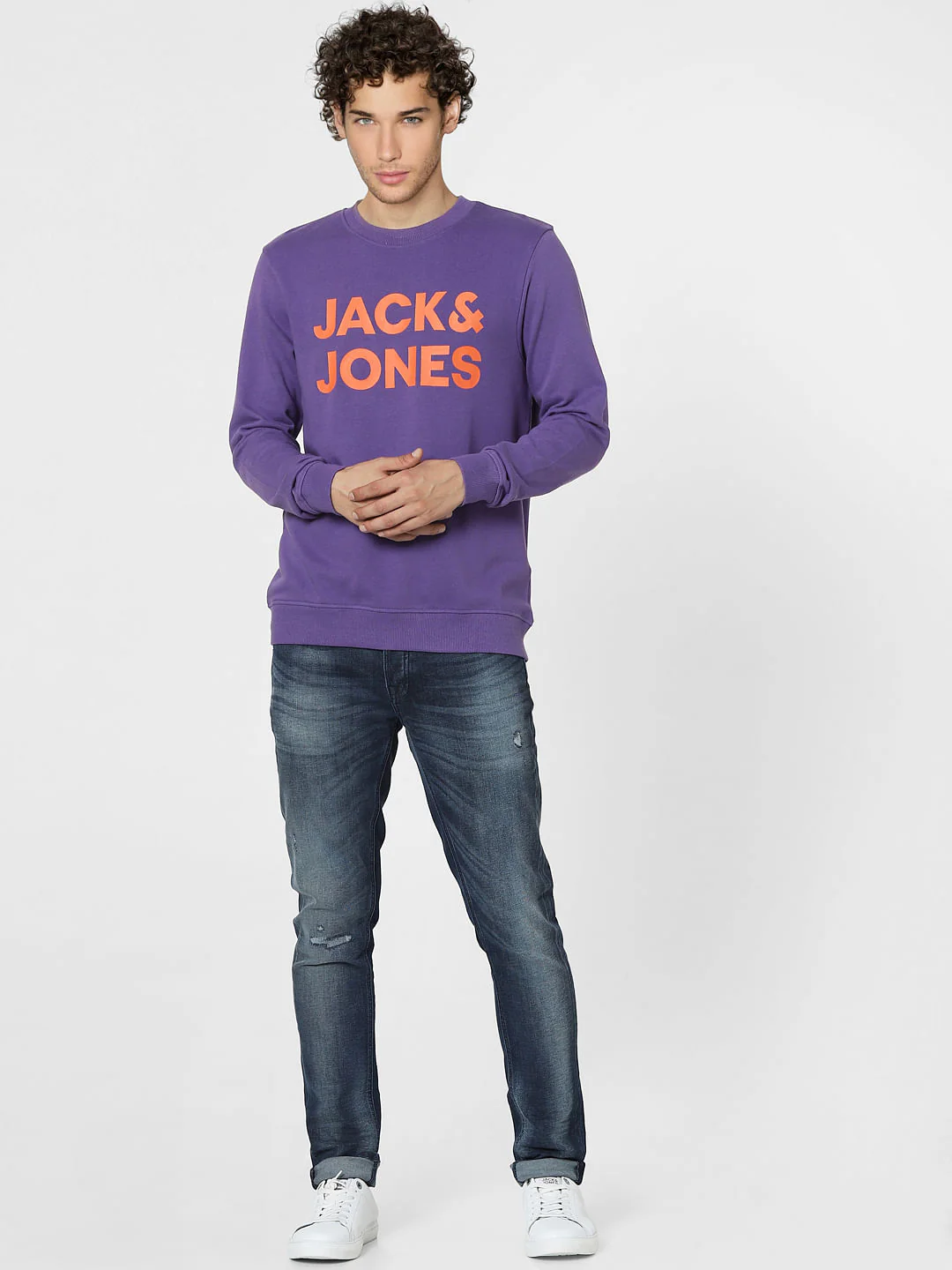Purple Logo Print Sweatshirt - Image 6