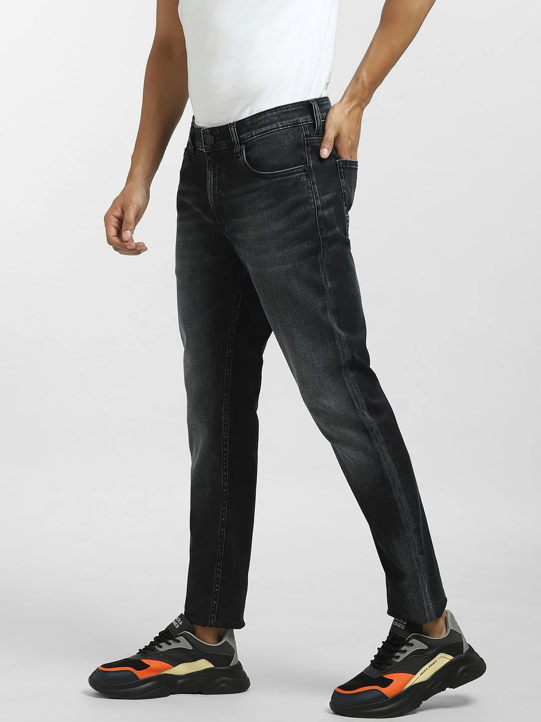 Dark Blue Low Rise Washed Liam Skinny Jeans - Image 3