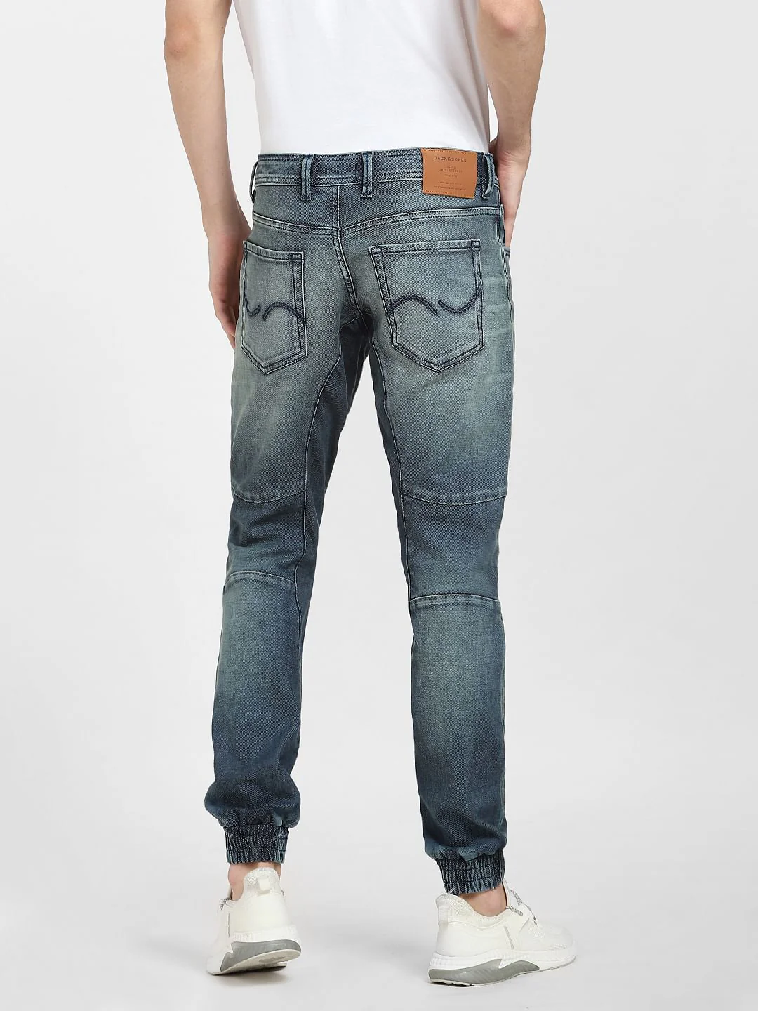 Blue Low Rise Pintuck Detail Regular Jeans - Image 4