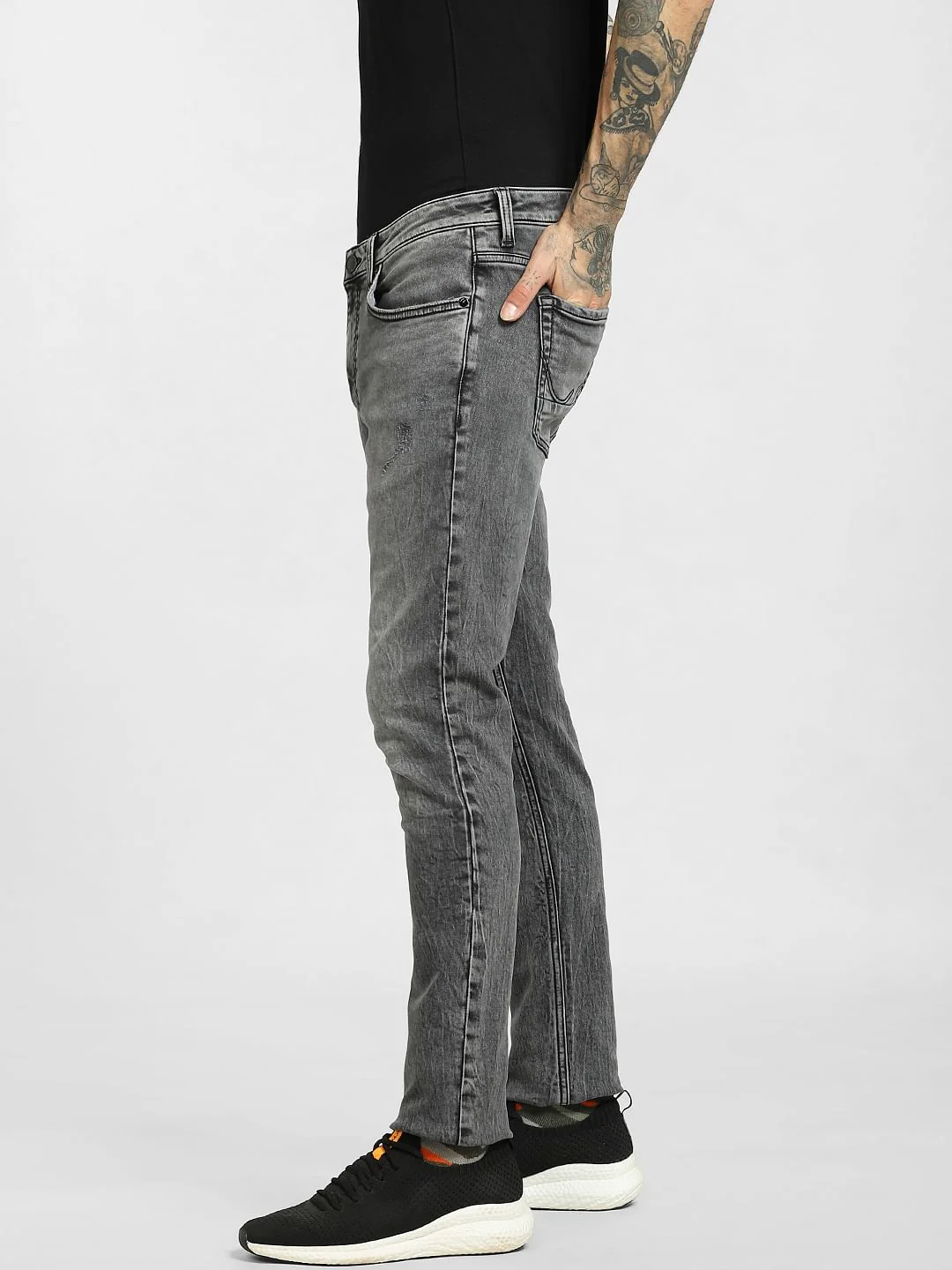 Black Low Rise Liam Skinny Jeans - Image 3