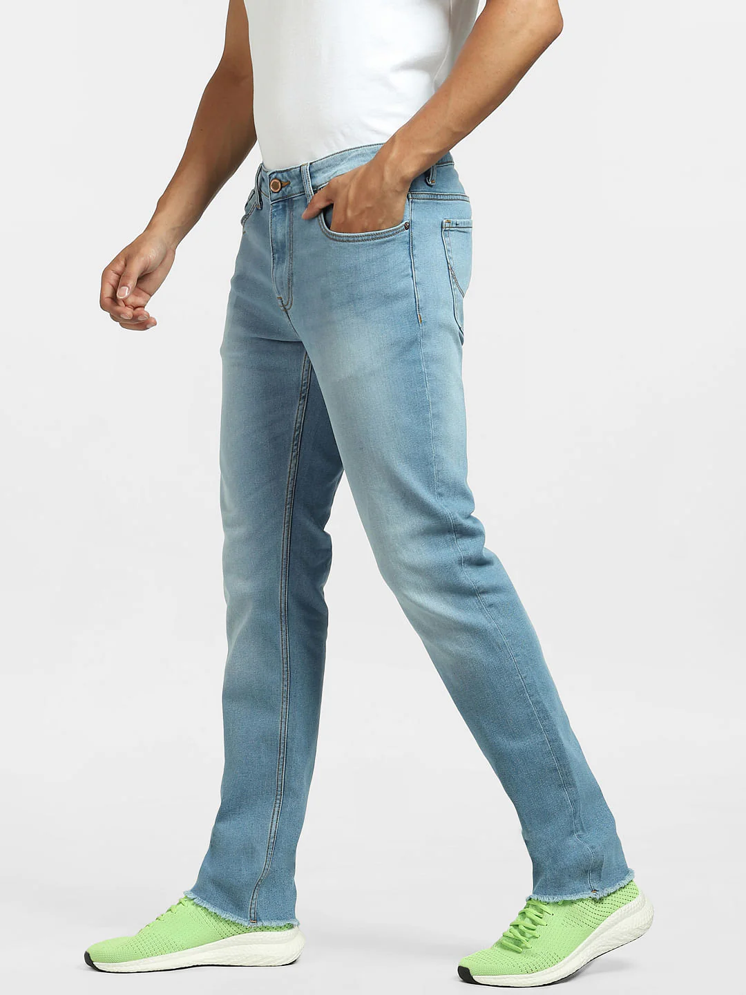 Light Blue Low Rise Washed Glenn Slim Jeans - Image 3