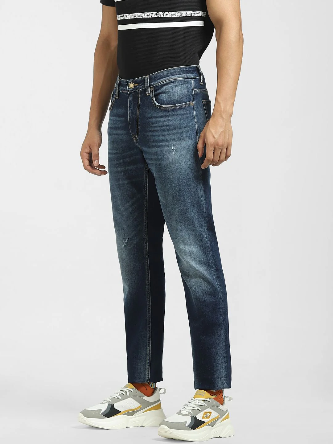 Blue Low Rise Washed Glenn Slim Jeans - Image 3