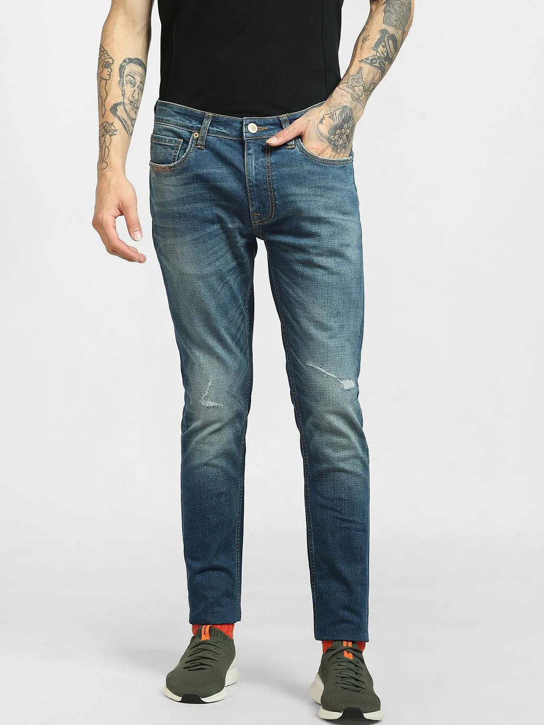 Blue Low Rise Liam Skinny Jeans - Image 2