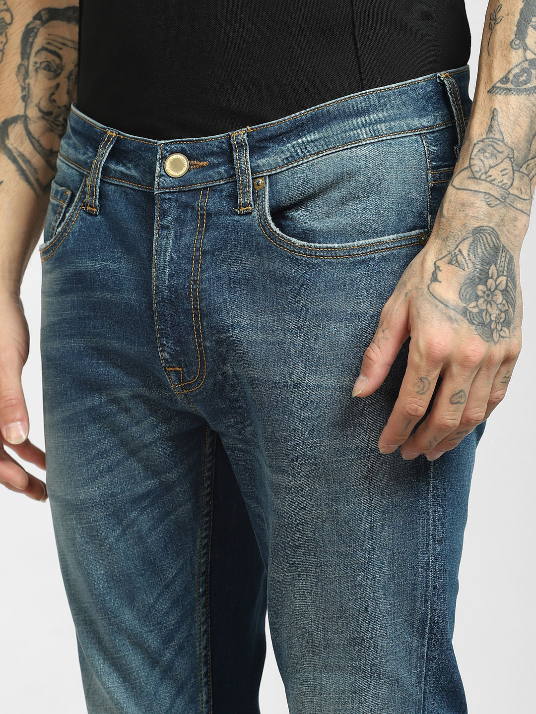Blue Low Rise Liam Skinny Jeans - Image 5