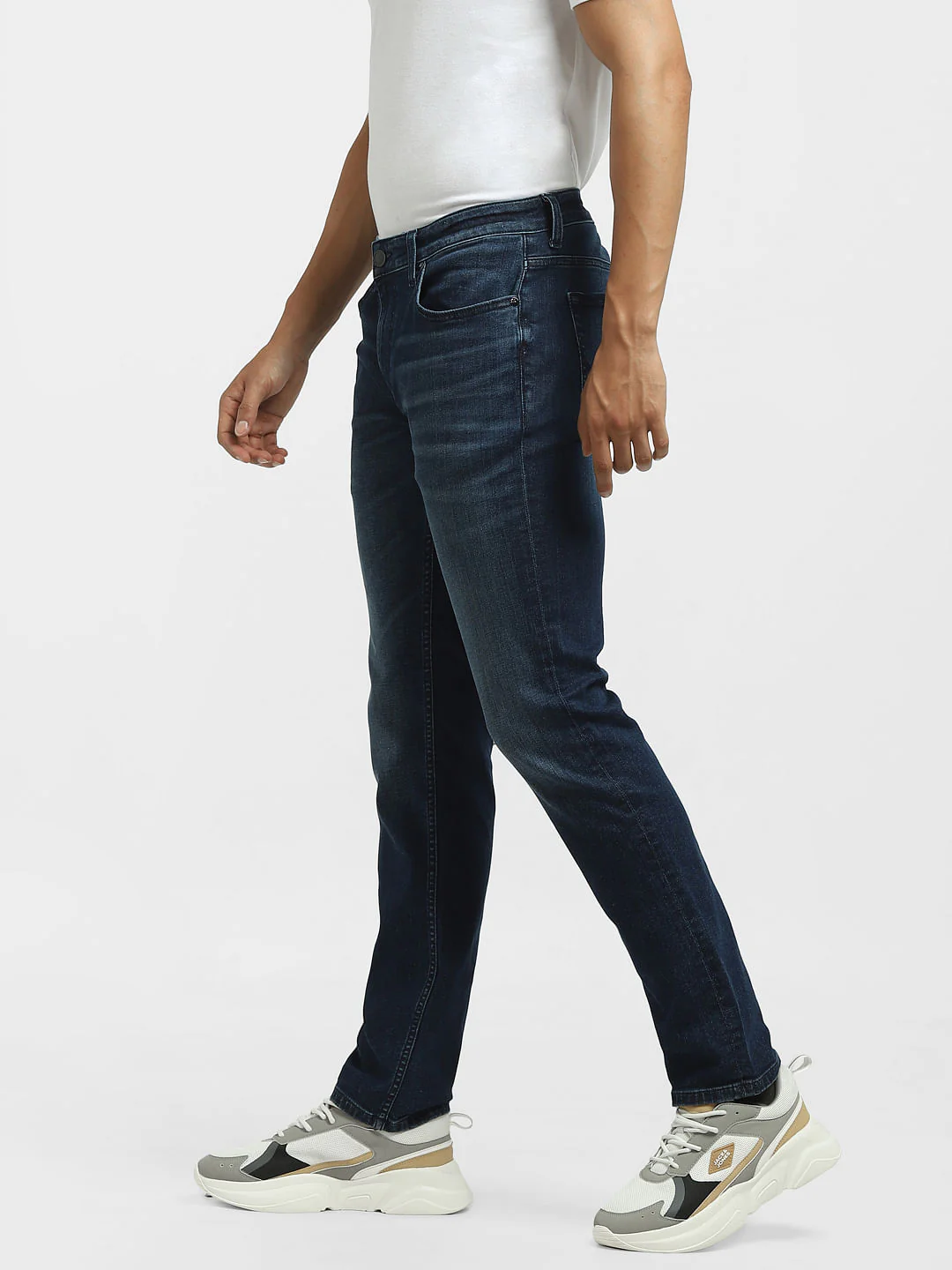 Dark Blue Low Rise Ben Skinny Jeans - Image 3