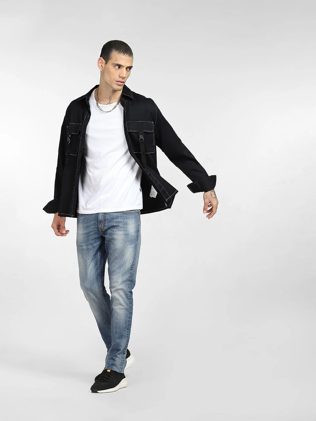 Light Blue Low Rise Faded Slim Jeans