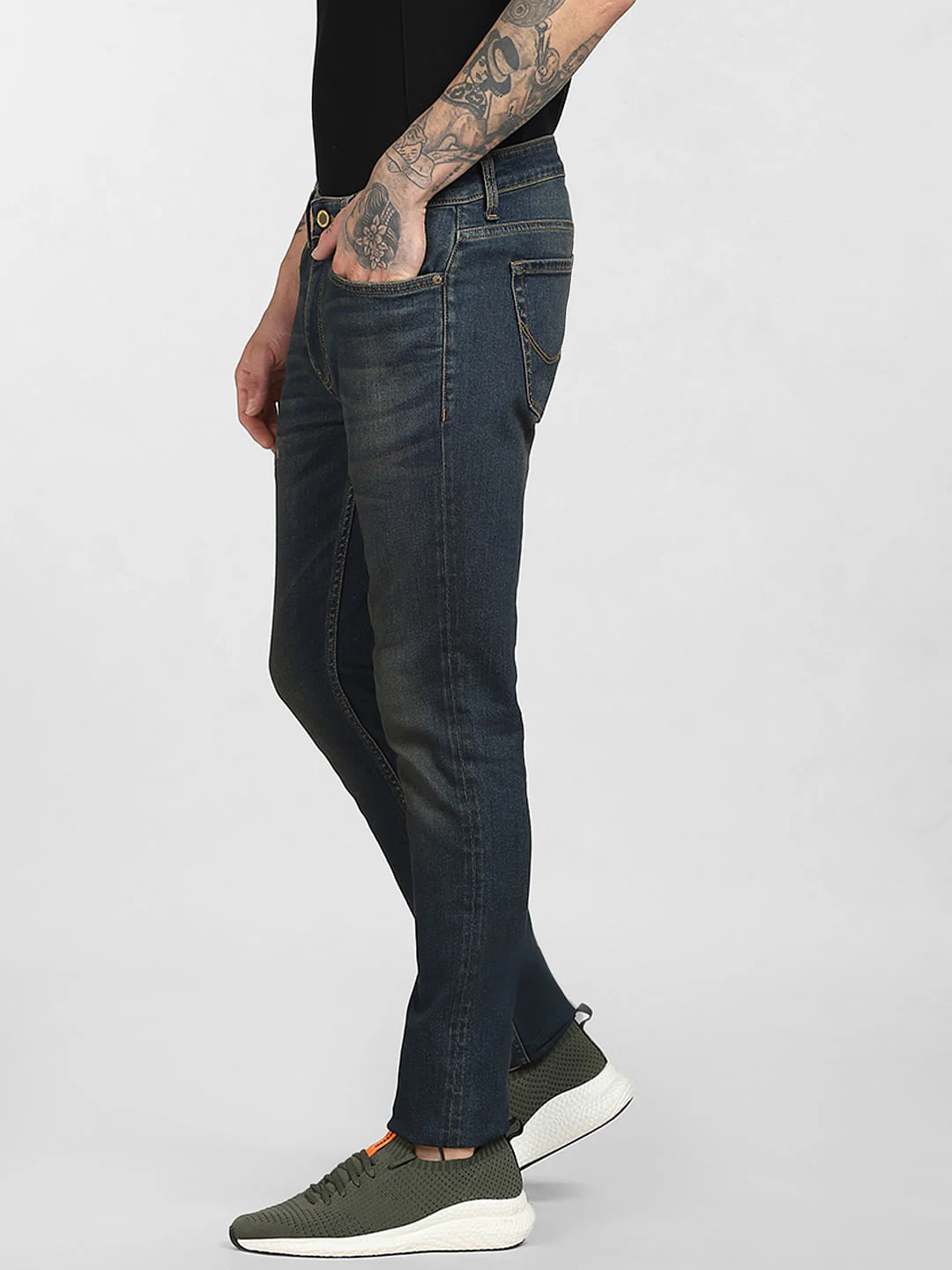 Blue Low Rise Washed Liam Skinny Jeans - Image 3