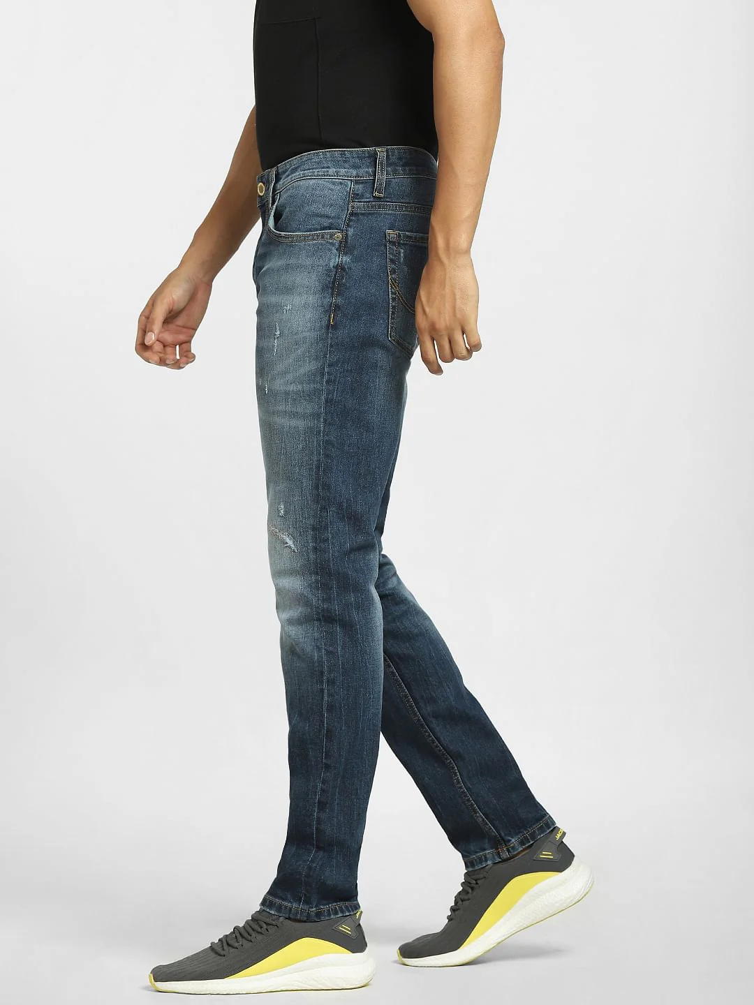 Dark Blue Low Rise Glenn Slim Jeans - Image 3