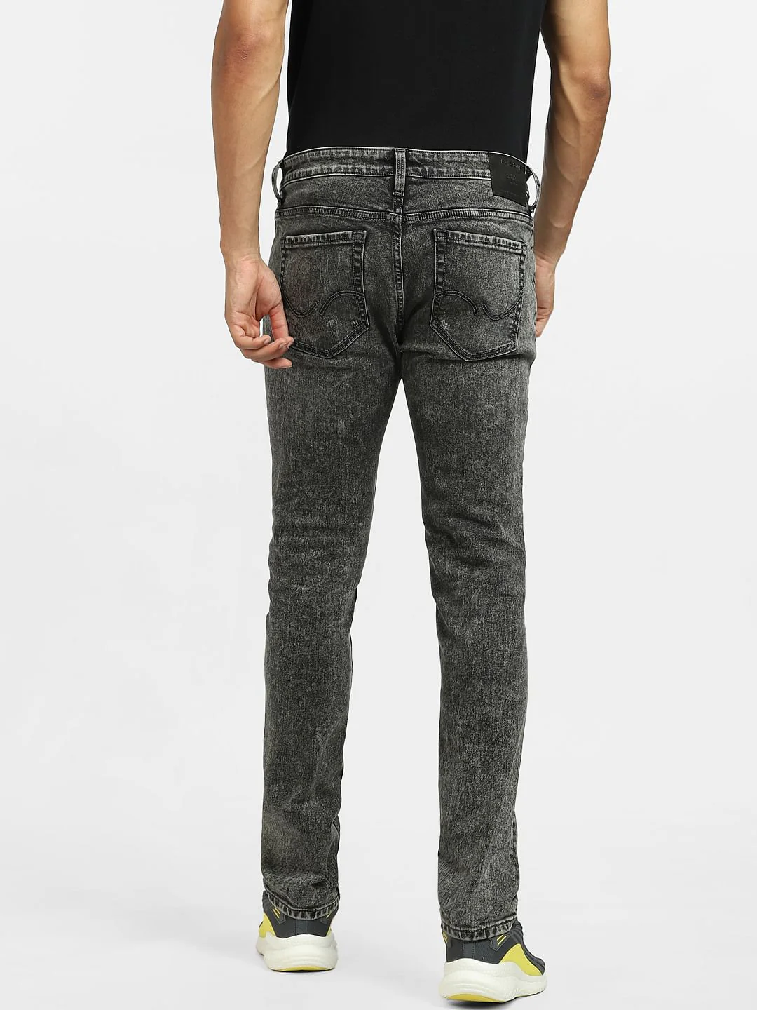 Black Low Rise Washed Liam Skinny Jeans - Image 4