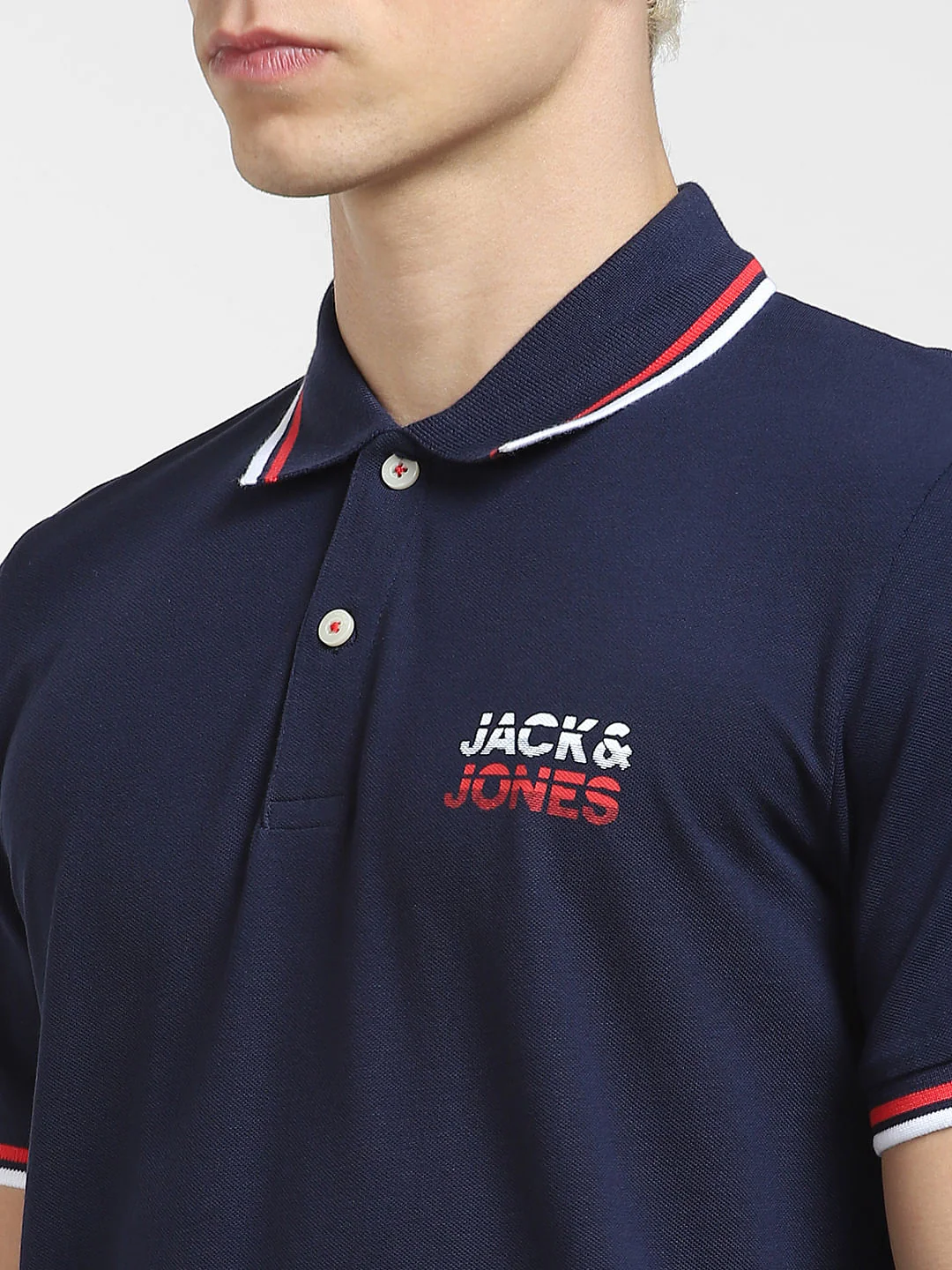 Blue Logo Print Polo T-shirt - Image 5