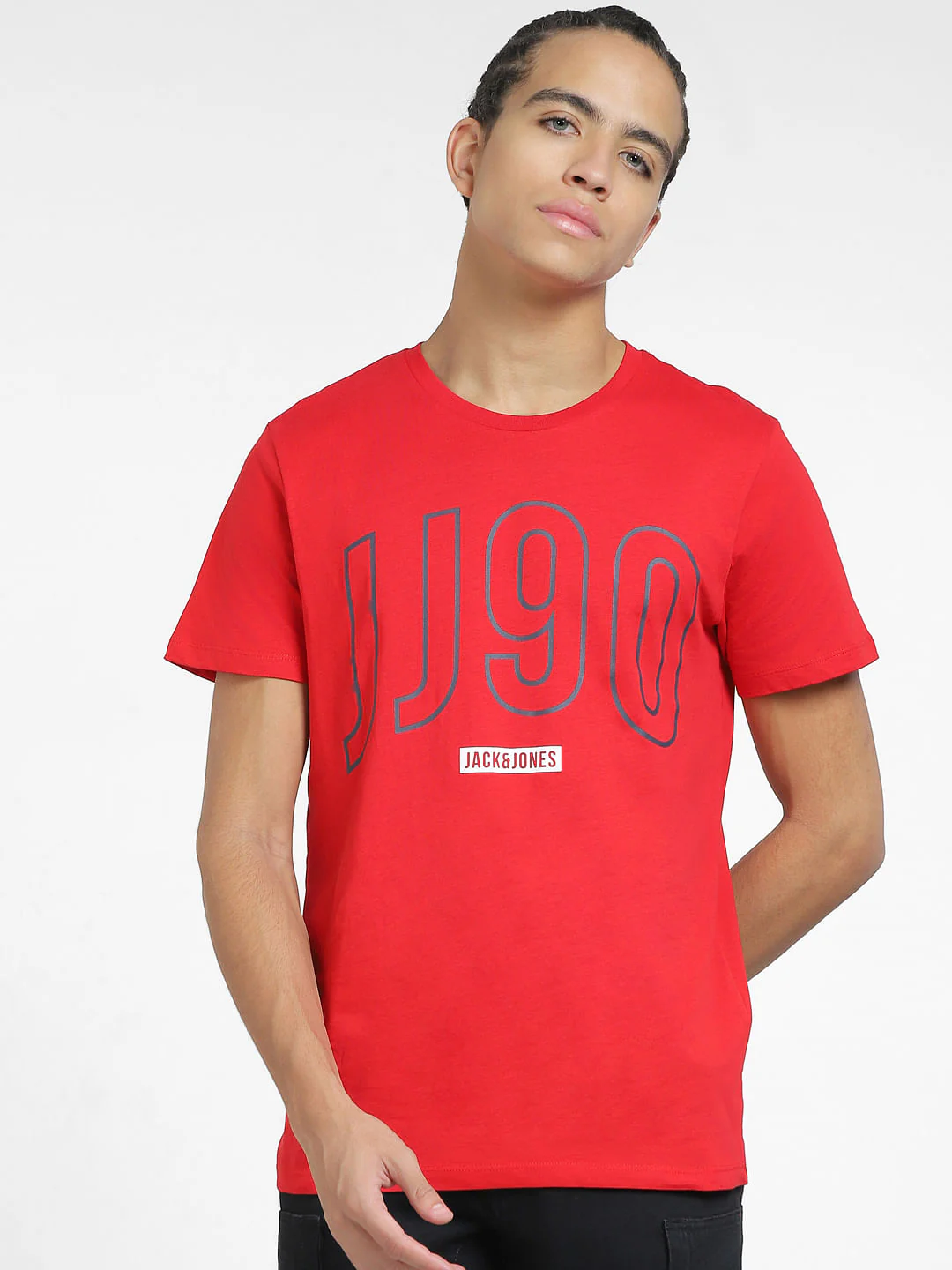 Red Typographic Print Crew Neck T-shirt - Image 2