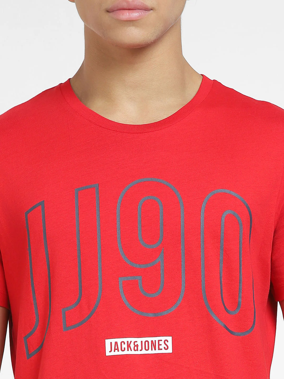 Red Typographic Print Crew Neck T-shirt - Image 5
