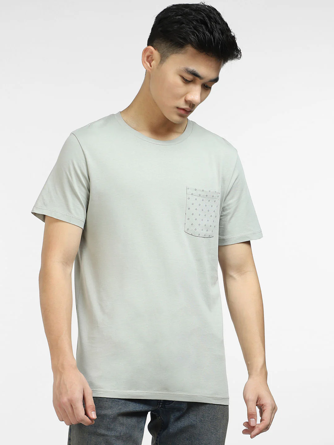 Grey Crew Neck T-shirt - Image 2