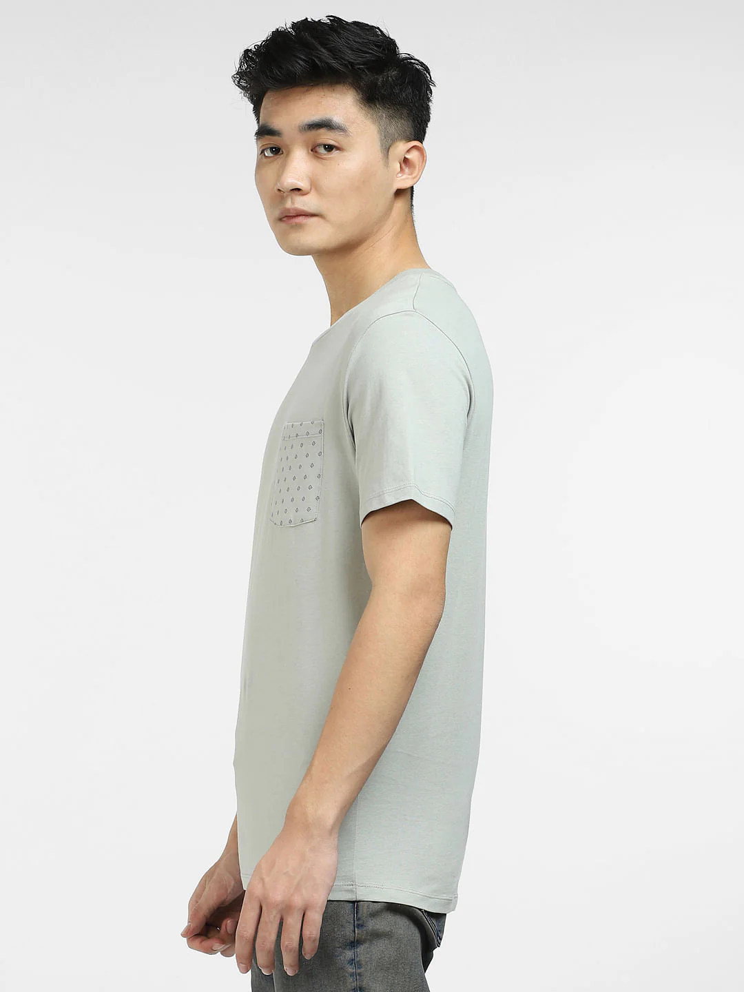 Grey Crew Neck T-shirt - Image 3
