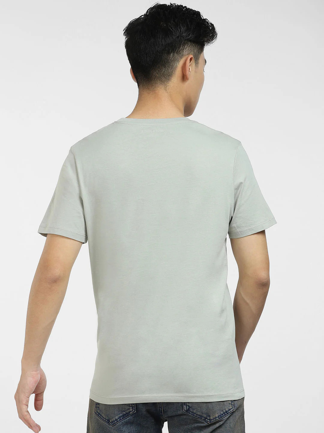Grey Crew Neck T-shirt - Image 4
