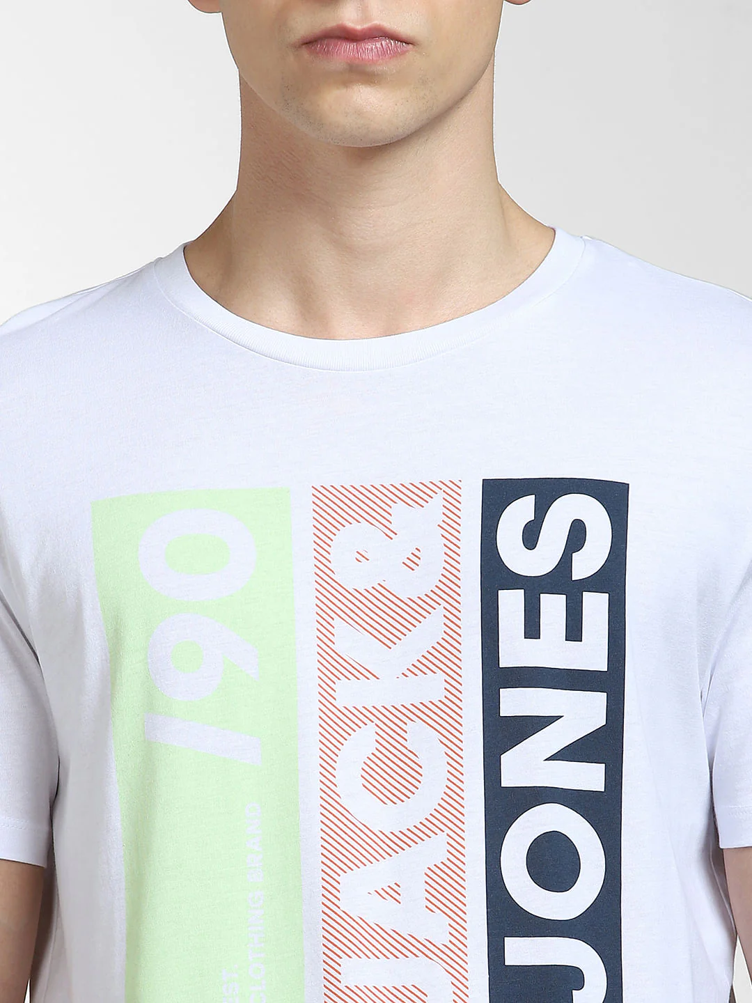 White Typographic Logo Crew Neck T-shirt - Image 5