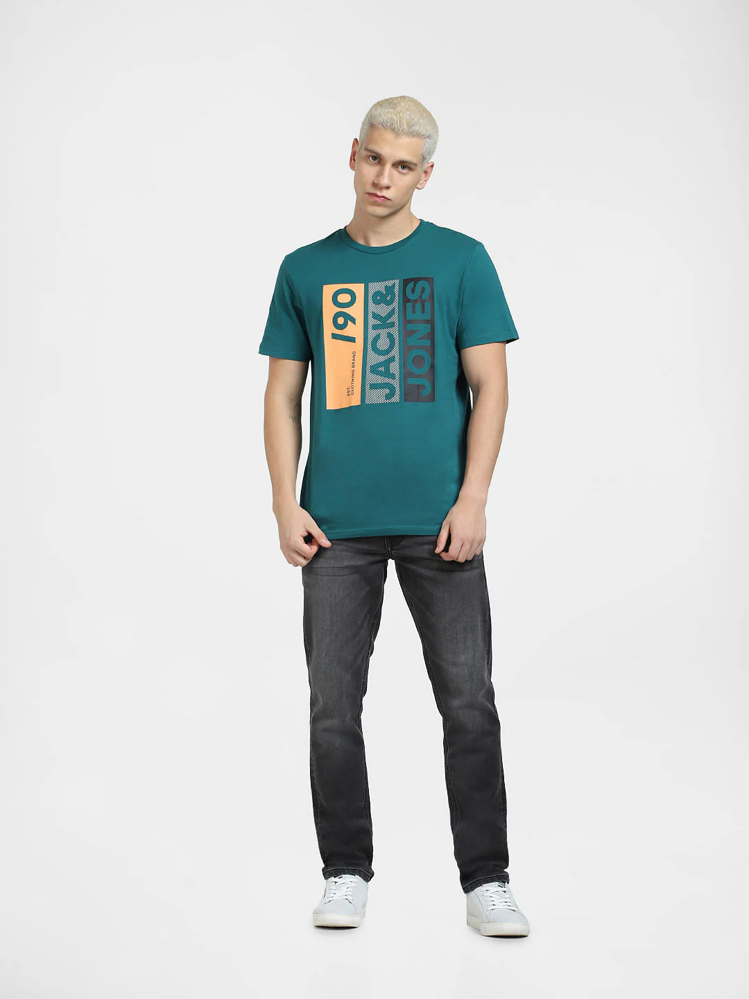 Green Typographic Logo Crew Neck T-shirt - Image 6